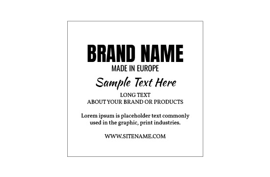 Mākslīgās ādas etiķetes Modelis EP-M137