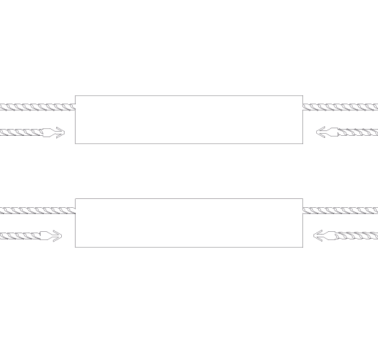 Plastmasas plombas drēbēm Modelis ST-M232