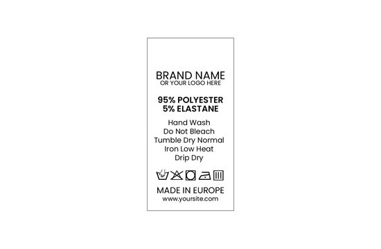 Mazgāšanas kopšanas etiķete Modelis TC-M182