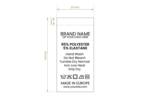 Mazgāšanas kopšanas etiķete Modelis TC-M182