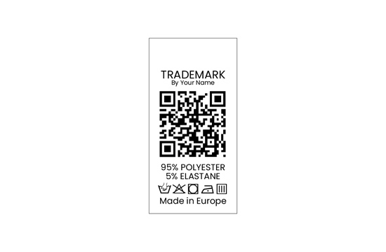 Mazgāšanas kopšanas etiķete QR code Modelis TC-M183