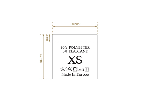 Mazgāšanas kopšanas etiķete Modelis TC-M189