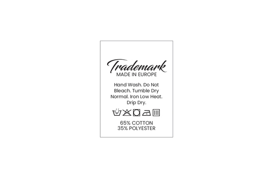 Mazgāšanas kopšanas etiķete Modelis TC-M190