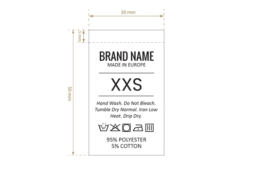 Mazgāšanas kopšanas etiķete Modelis TC-M192