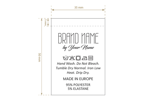 Mazgāšanas kopšanas etiķete Modelis TC-M197