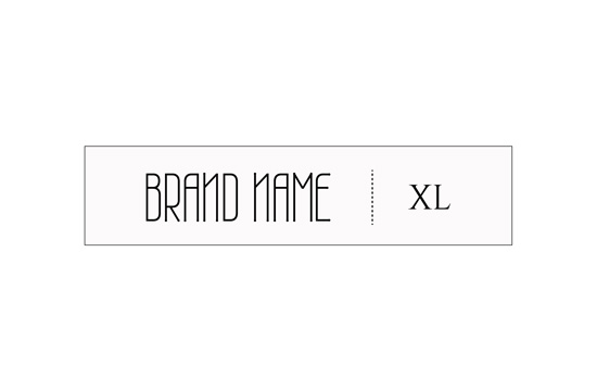 Drukātas tekstila etiķetes Whim Style Modelis TL-M23