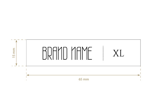 Drukātas tekstila etiķetes Whim Style Modelis TL-M23