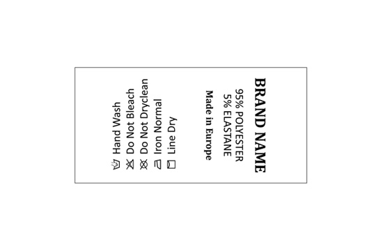 Mazgāšanas kopšanas etiķete Modelis TC-M24