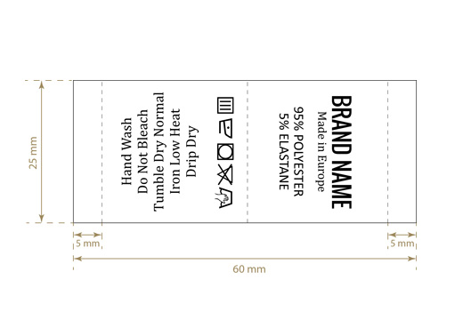 Mazgāšanas kopšanas etiķete Modelis TC-M25