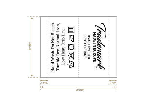 Mazgāšanas kopšanas etiķete Modelis TC-M334